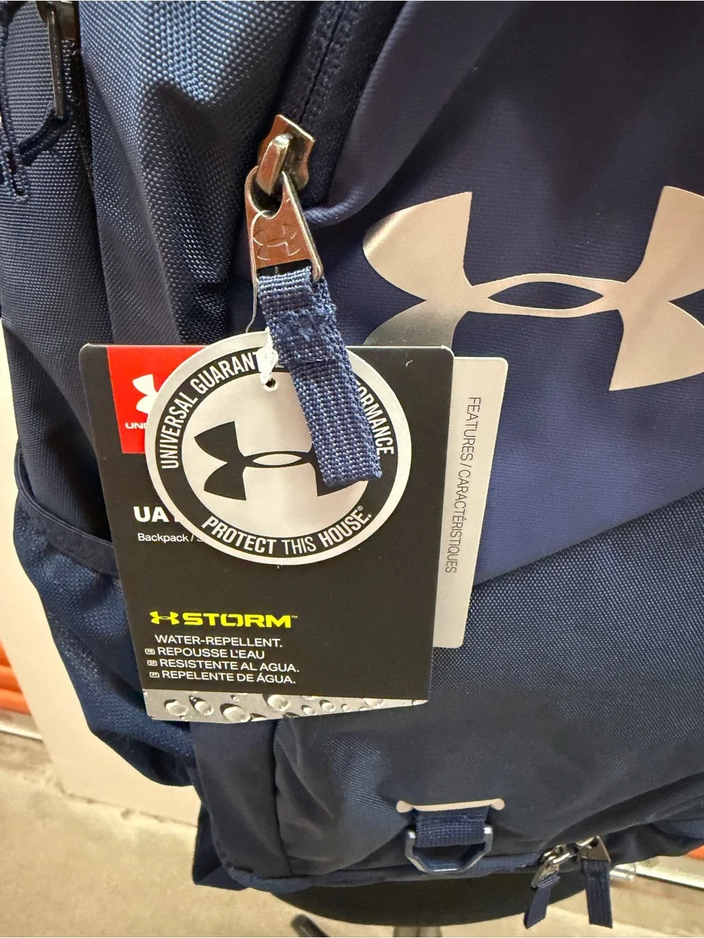 NWT Under Armour Storm Navy Men's Hustler 4.0 Backpack - Durable Everyday Bag